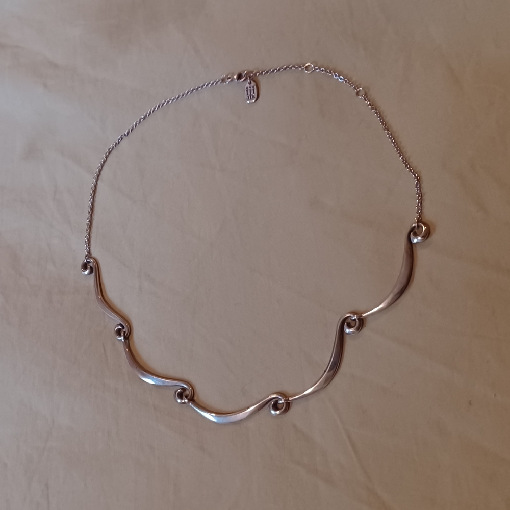 James Avery Retired Sterling Silver Tranquil Waves Necklace, 18"
